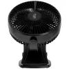 Adler laetav klambriga lauaventilaator | AD 7342 | Lauaventilaator | Must | Läbimõõt 15,5 cm | Kiiruste arv 3 | Võnkumine | 5 W
