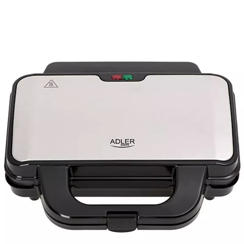 Võileivagrill Adler AD 3043, 1300 W, mittenakkuvad plaadid, 2 võileiba, 285×152 mm küpsetuspind, must