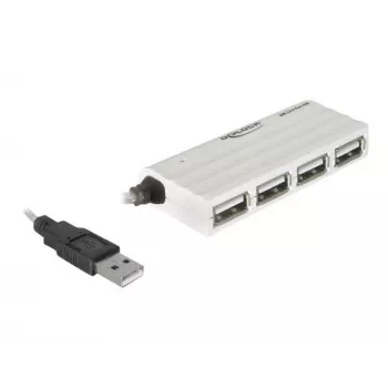 USB-jaotur DeLOCK 87445 4-pordiline väline 480 Mbit/s valge