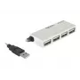 USB-jaotur DeLOCK 87445 4-pordiline väline 480 Mbit/s valge