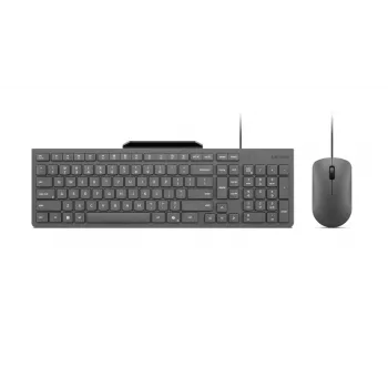 Juhtmega klaviatuuri ja hiire komplekt Lenovo 310 (USA inglise) — täissuuruses klaviatuur, 1,8 m kaabel, 2000 DPI optiline mõlemakäeline hiir