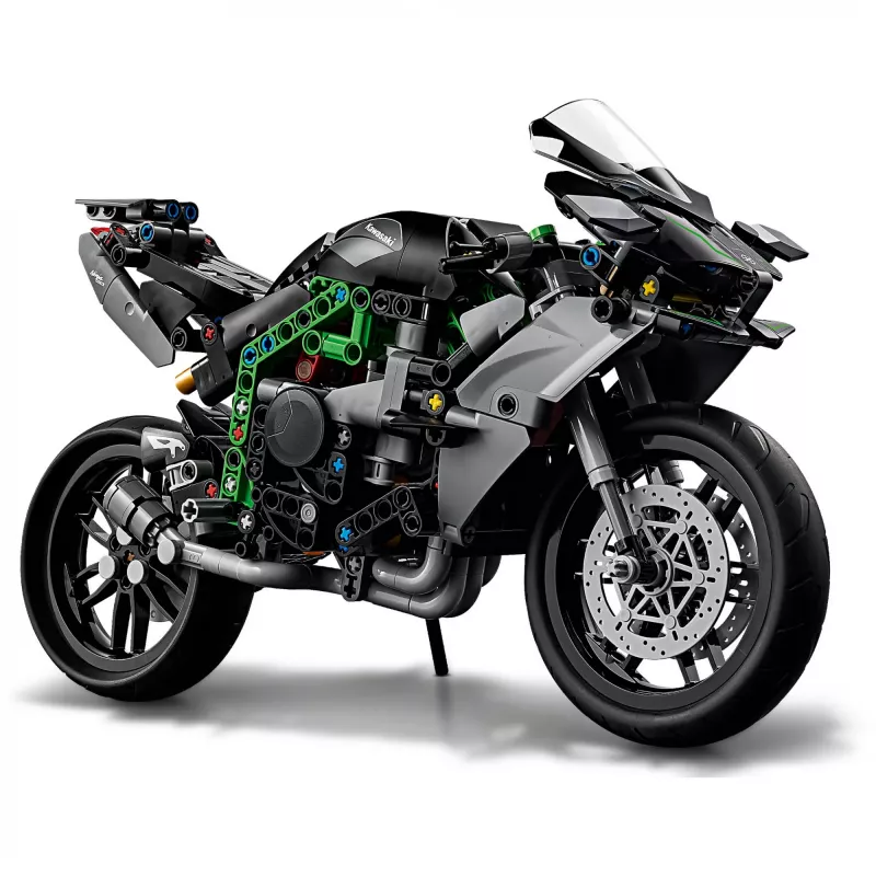 LEGO Technic mootorratta mudel Kawasaki Ninja H2R 42170 — 1:1 mõõtkavas koopia, 643 tükki, juhendileht, alates 10. eluaastast