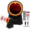 Juhtmega lauaarvuti vöötkoodiskanner QOLTEC 50857 — 1D/2D, USB, ABS-korpus, must, 1,75 m kaabel
