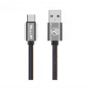 USB-andmekaabel Tellur USB to Type-C 1 m Denim, punutud 1m kaabel laadimiseks ja andmeedastuseks