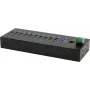 USB-jaotur Exsys EX-11230HMS 10-pordiline USB 3.2 Gen 1 15 kV ESD-kaitsega