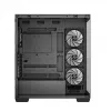 PC korpus DeepCool CG580 4F Midi Tower — ATX/ITX/MicroATX, karastatud klaas, 3×120mm+1×120mm ventilaatorid, 2×3.5-tolline ja 2×2.5-tolline, USB-A×2 USB-C×1, must