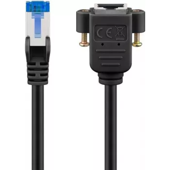 Goobay CAT 6A pikenduskaabel, S/FTP (PiMF), must (65643)