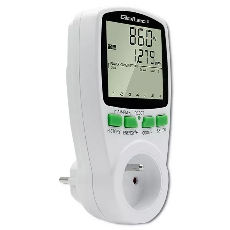 Võimsusmõõtur QOLTEC PM0627 3680W ajalooga — QOLTEC PM0627 3680W