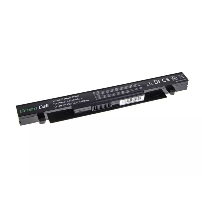 Aku roheline Cell AS58 ASUS sülearvutitele — Li-Ion 2200 mAh, 14,4 V, 4 elementi, must