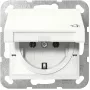Schuko pistikupesa GIRA System 55, valge, sügavus 29 mm