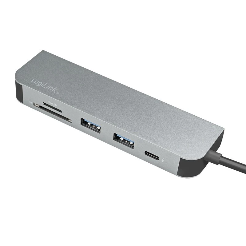 LogiLink UA0343 USB-C Multiport Hub Alumiinium USB 3.2 2. põlvkond Mult