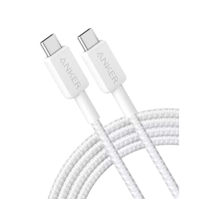 USB-C – USB-C kaabel Anker 322 — 1,8 m, valge