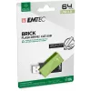 USB-mälupulk Emtec C350 Brick 64 GB USB Type-A Must Roheline