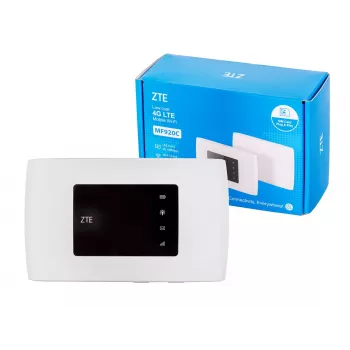 Mobiilsidevõrgu ruuter ZTE MF920C — LTE 4G (800/900/1800/2100/2600 MHz), WLAN 150 Mbps, 2000 mAh aku, valge
