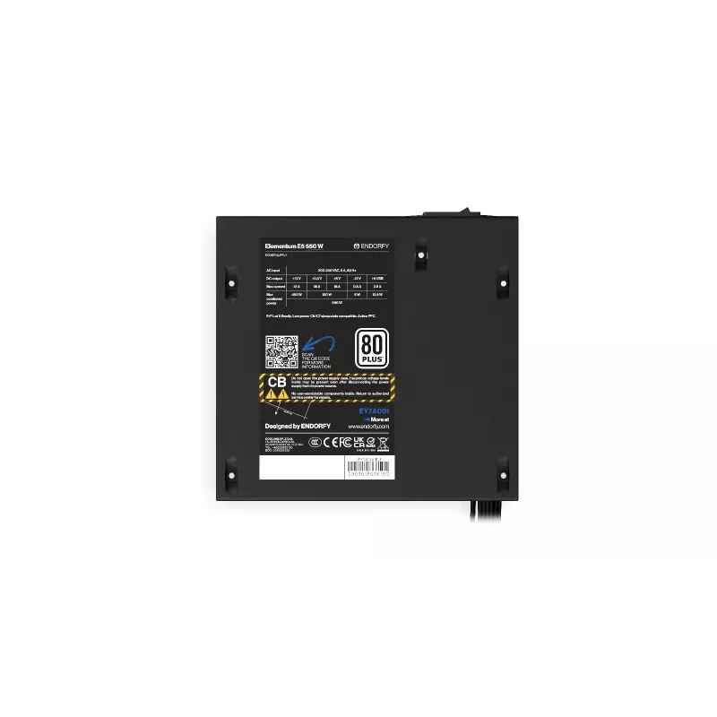 ENDORFY Elementum E5 550W toiteplokk 24-pin ATX ATX must