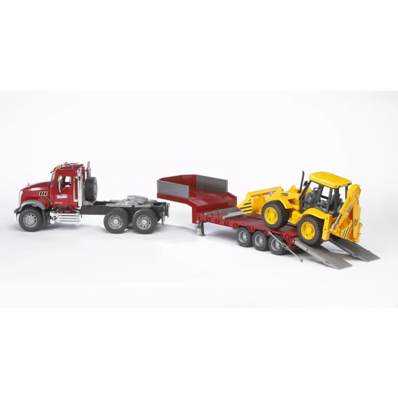 Mänguasi madelauto koos JCB 4CX lisaseadmega, BRUDER, mudel BR-02813, ABS konstruktsioon, mitmevärviline