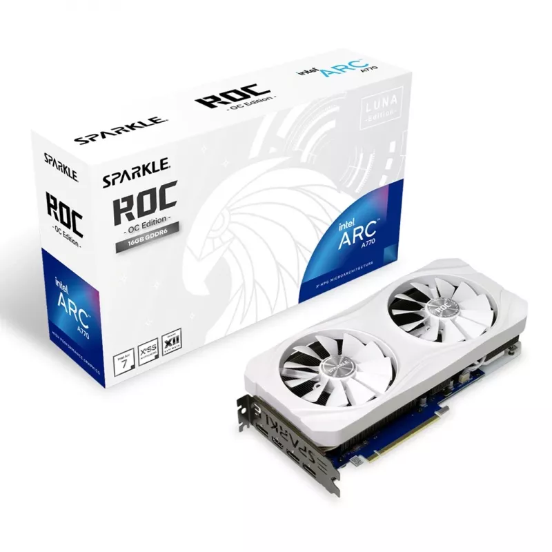 Graafikakaart Sparkle SA770RW-16GOC — Intel Arc A770 ROC Luna, 16 GB GDDR6, PCIe 4.0, 256-bit