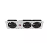 Vertikaalne 19-tolline ventilatsioonipaneel kappkappi, 3 ventilaatorit, 230 V, hall