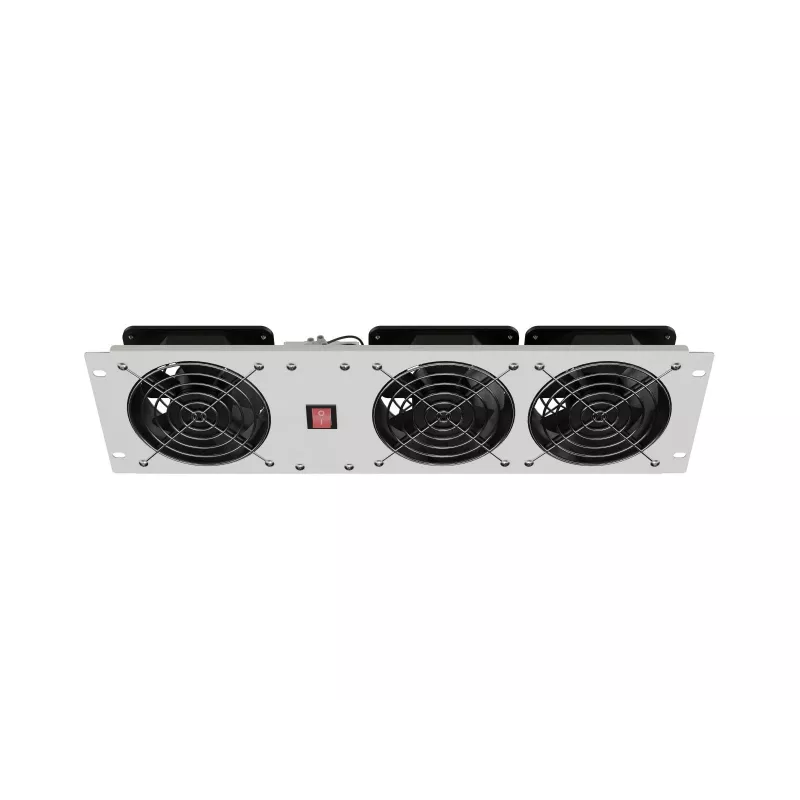 Vertikaalne 19-tolline ventilatsioonipaneel kappkappi, 3 ventilaatorit, 230 V, hall