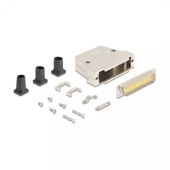 DeLOCK 67140 traadipistik D-Sub 50-kontaktiline isane hõbedane