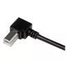 StarTech.com 3m USB 2.0 A kuni täisnurkne B-kaabel – isane/isane, 3 m, USB A, USB B, USB 2.0, must