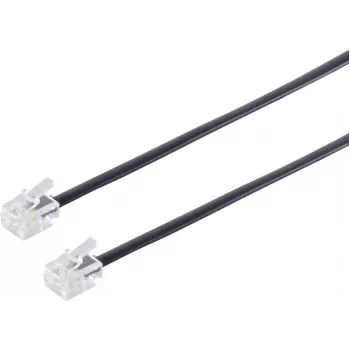 Telefonikaabel S-Impuls 70083-1.5, RJ-11 to RJ-11, 1.5 m, must