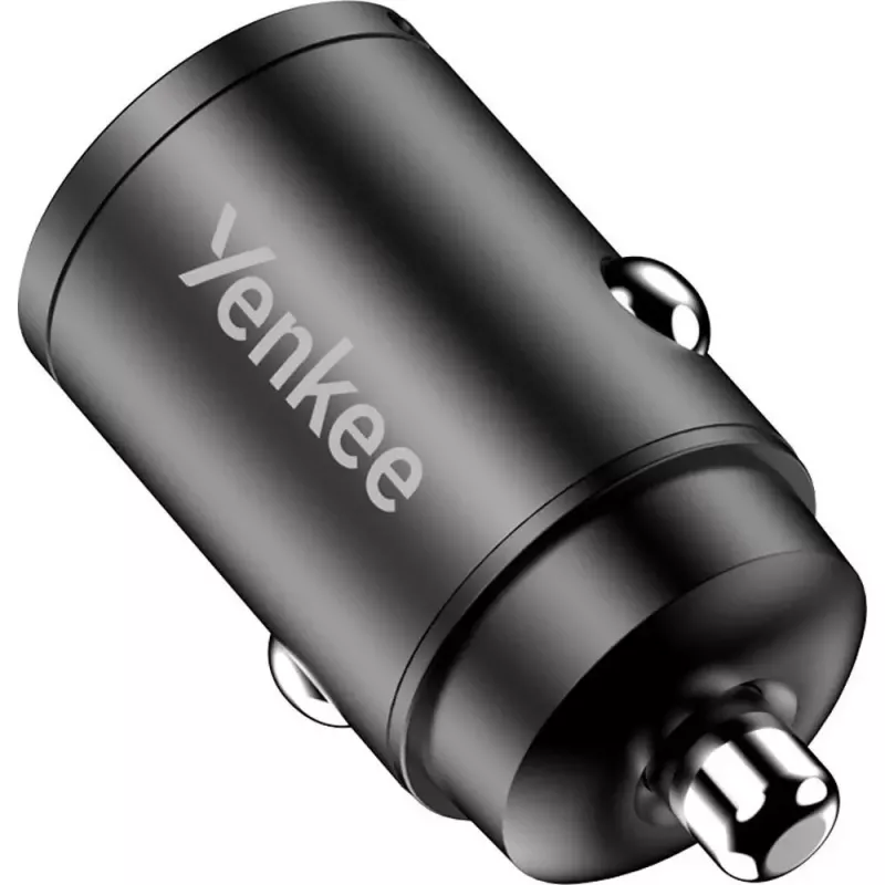 Autolaadija YENKEE CAR 02 Power Delivery 30W USB-A ja USB-C portidega