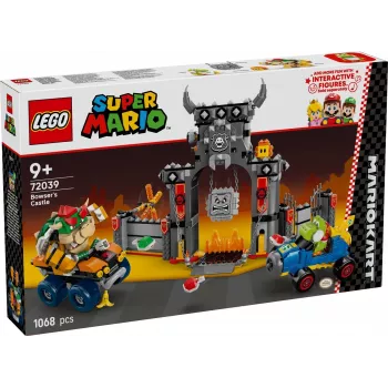 LEGO komplekt 72039 Super Mario Bowseri kindlus Mario Kardi autoga, interaktiivne ehitusmänguasi