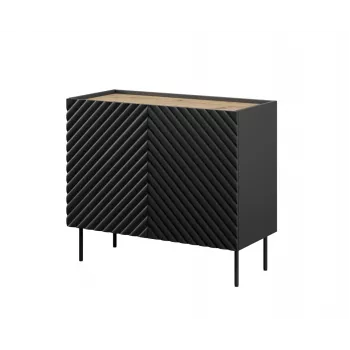 Kummut Cama Meble ONDA 2D 98x45x85 cm, must, puitlaastplaadist karkass