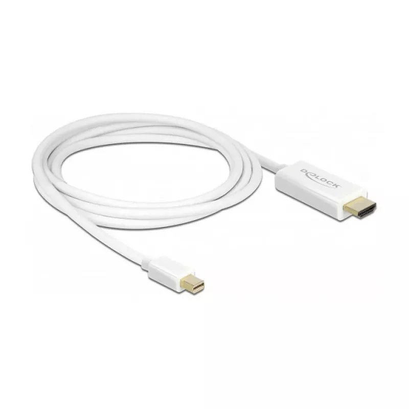 Videokaabli adapter DeLOCK 83707 Mini DisplayPort HDMI-le 2m Valge