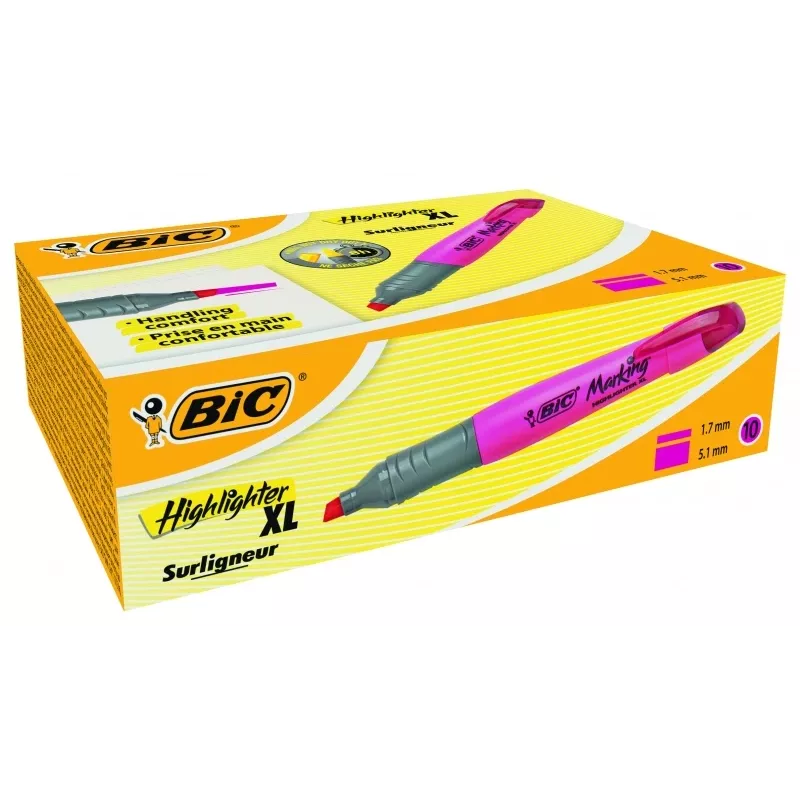 BIC Highlighter XL 2-5 mm, roosa, karp 10 tk. 247130