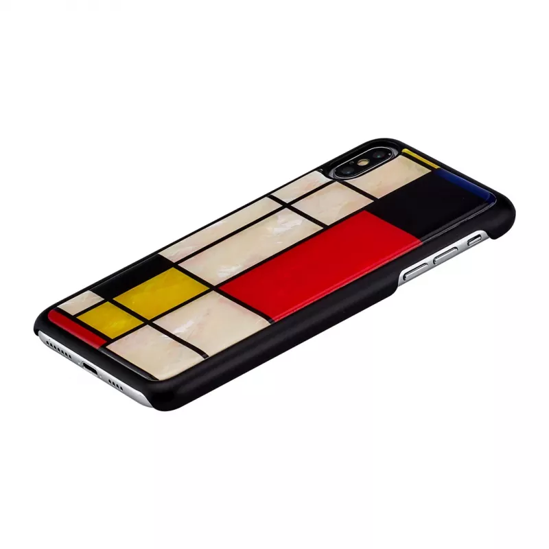 Nutitelefoni ümbris iKins iPhone XS Max mudelile Mondrian Must – kaitsev kate, kõva kest