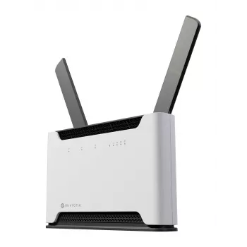 Juhtmevaba ruuter MikroTik Chateau PRO ax — kaheribaline 2,4/5 GHz, 3548 Mbit/s, PoE, 5x LAN, 2 välist antenni, hall/valge