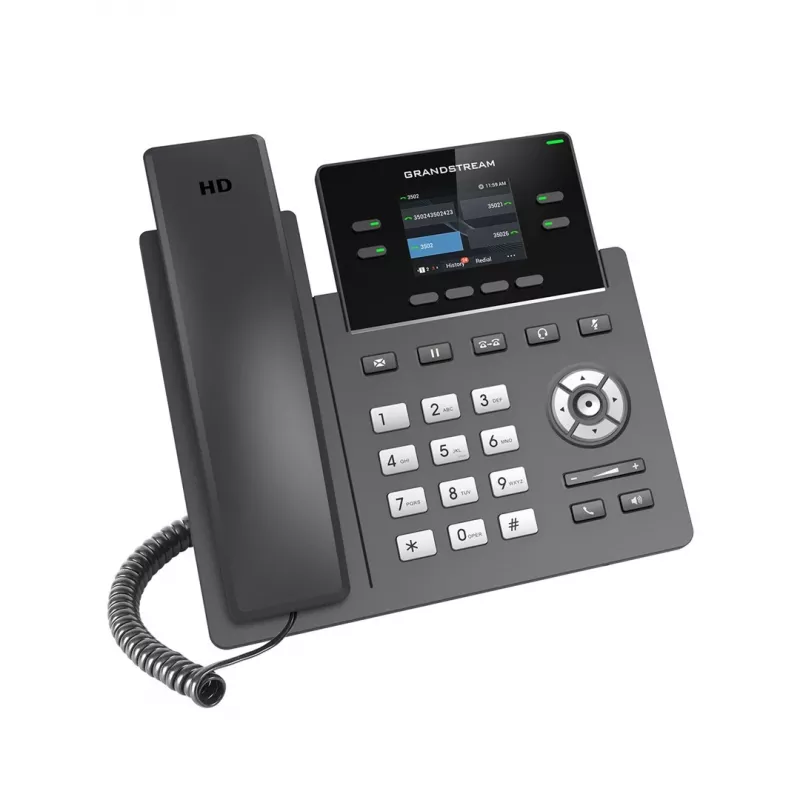Grandstream Networks GRP2612 IP-telefon must 2 liini