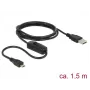 USB-kaabel DeLOCK 84803 USB 2.0 1.5 m USB A Micro-USB B Must