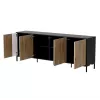 Cama meble'i MERCI kummut 200 x 40 x 74 cm — must/artisan tamm, puitlaastplaat