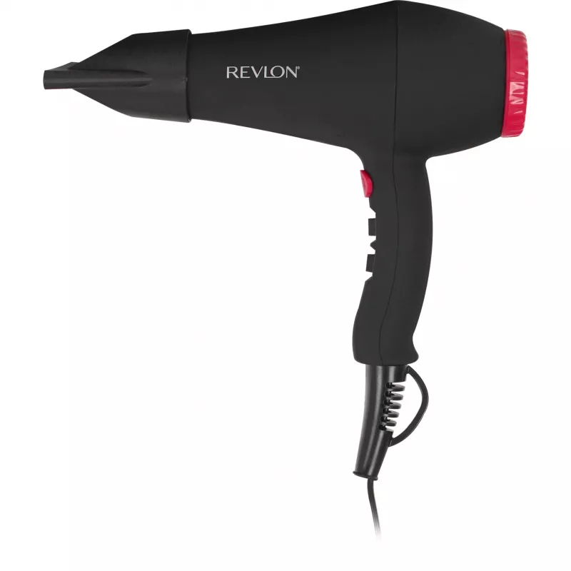 Föön REVLON RVDR5251E 2000 W, ioonseade, 3 kuumusastet, 2 kiirust, jahutusnupp — Must/Roosa
