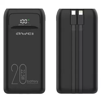 Akupank 20000mAh P169 K 22.5W USB-C + Apple kaabel