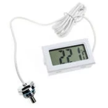 Digitaaltermomeeter Lamptron TS708 G1/4-tollise keermestatud pistikuga, valge
