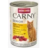 Märg kassitoit animonda Carny Veiseliha ja Kana Juustuga 400 g — seenior, 80% niiskusesisaldus, 10% valk