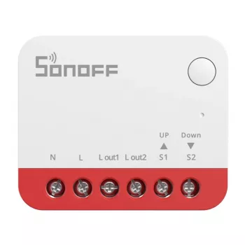 Nutikas lüliti Sonoff MINI-ZBRBS ZigBee-ga ühilduv minisuurus seina sisse paigaldamiseks, madala profiiliga relee