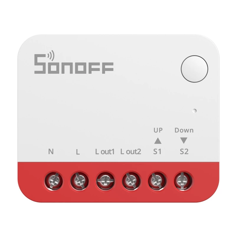 Nutikas lüliti Sonoff MINI-ZBRBS ZigBee-ga ühilduv minisuurus seina sisse paigaldamiseks, madala profiiliga relee