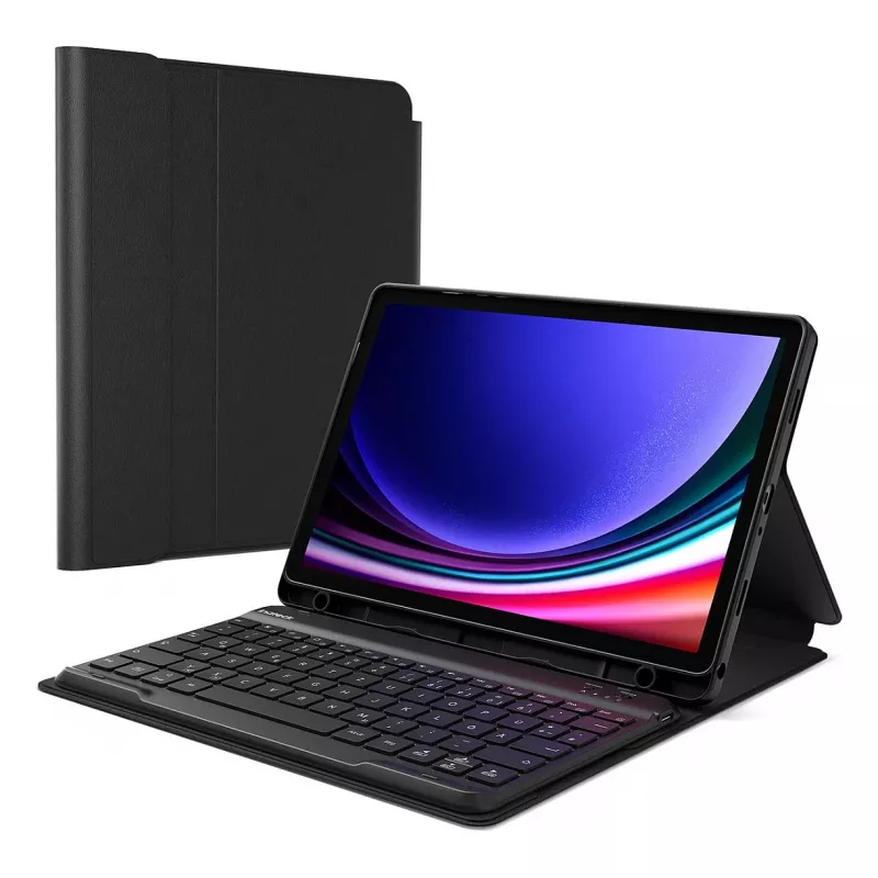 Tahvelarvuti raamatukaanega ümbris Inateck N0028_Must Galaxy Tab A9+/A9 Plus 11 tolli (27,9 cm) — 3 alusrežiimi, Bluetooth