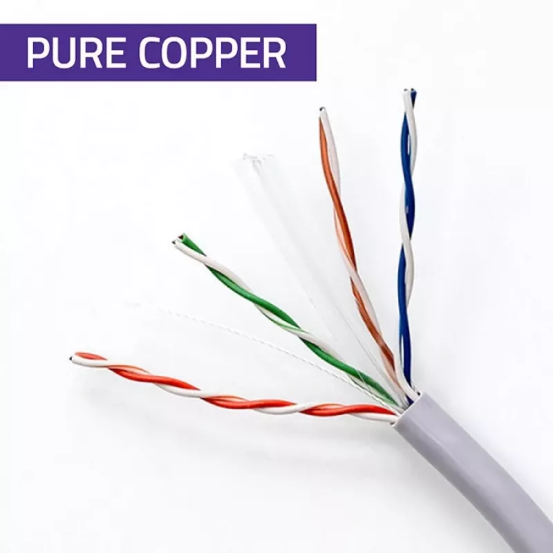 UTP patchcordkaabel CAT6 vask Cu 100 m hall – QOLTEC 54560
