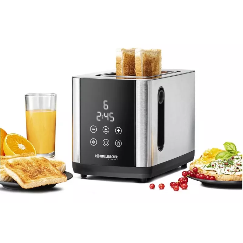 Röster Rommelsbacher TO850 2-viiluline, 850 W, roostevaba teras/must, XL-pilud