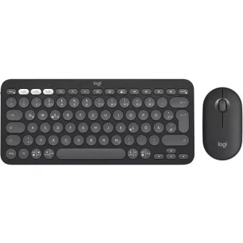 Logitech Pebble 2 Combo juhtmeta klaviatuur ja hiir QWERTZ saksa grafiit