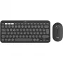 Logitech Pebble 2 Combo juhtmeta klaviatuur ja hiir QWERTZ saksa grafiit