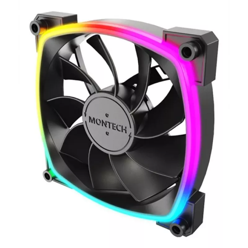 Montech RX120 PWM arvutikorpuse ventilaator 12 cm Must 3 tk