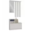 Garderoobikapp kingakapp top e shop VERA Cashmere GS1 — 1800×850×240 mm, hingedega uks, peegel, 1 riiul, 6 konksu
