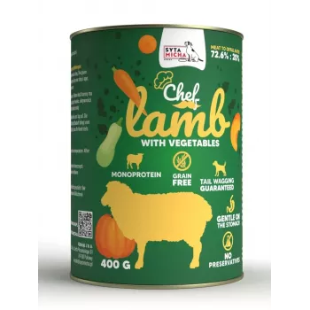 SYTA MICHA Chef Lamb with vegetables - märg koeratoit - 400g